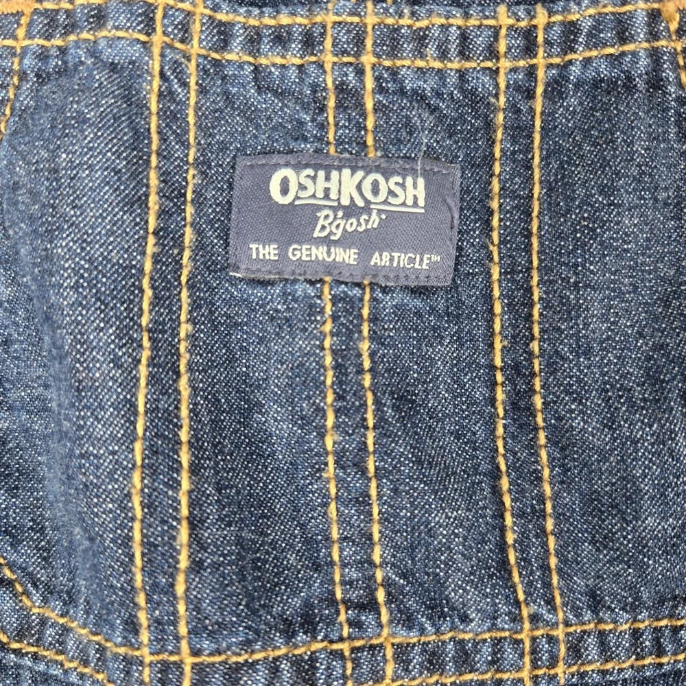 OshKosh B'gosh Toddler 3T Red Buffalo Plaid Flannel Lined Denim Overalls Dark